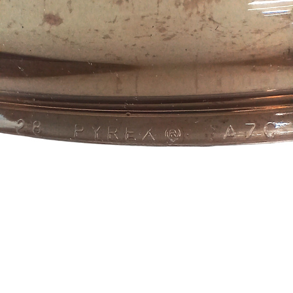 Vintage Pyrex A-7-C Amber Glass Lid 6.5" Vision Cookware Replacement Part - Picture 5 of 8
